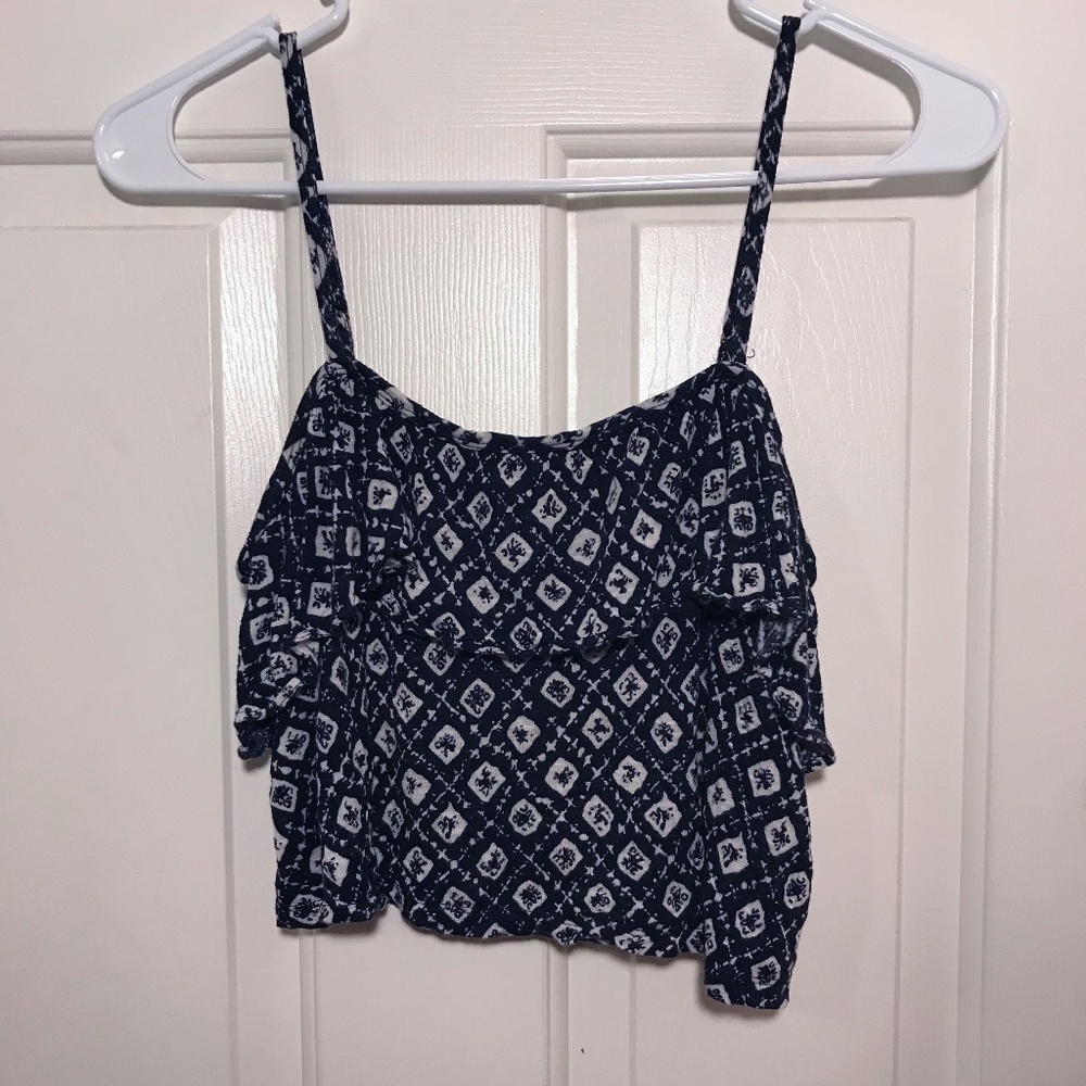 Printed Layered Crop Tank Top | Small ​